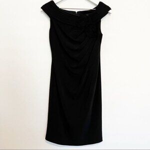 Adrianna Papell Black Sheath Dress‎ Party Event Special Occasion Wedding Size 4